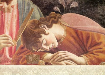 Das letzte Abendmahl, Detail von Johannes, 1447 (Detail)